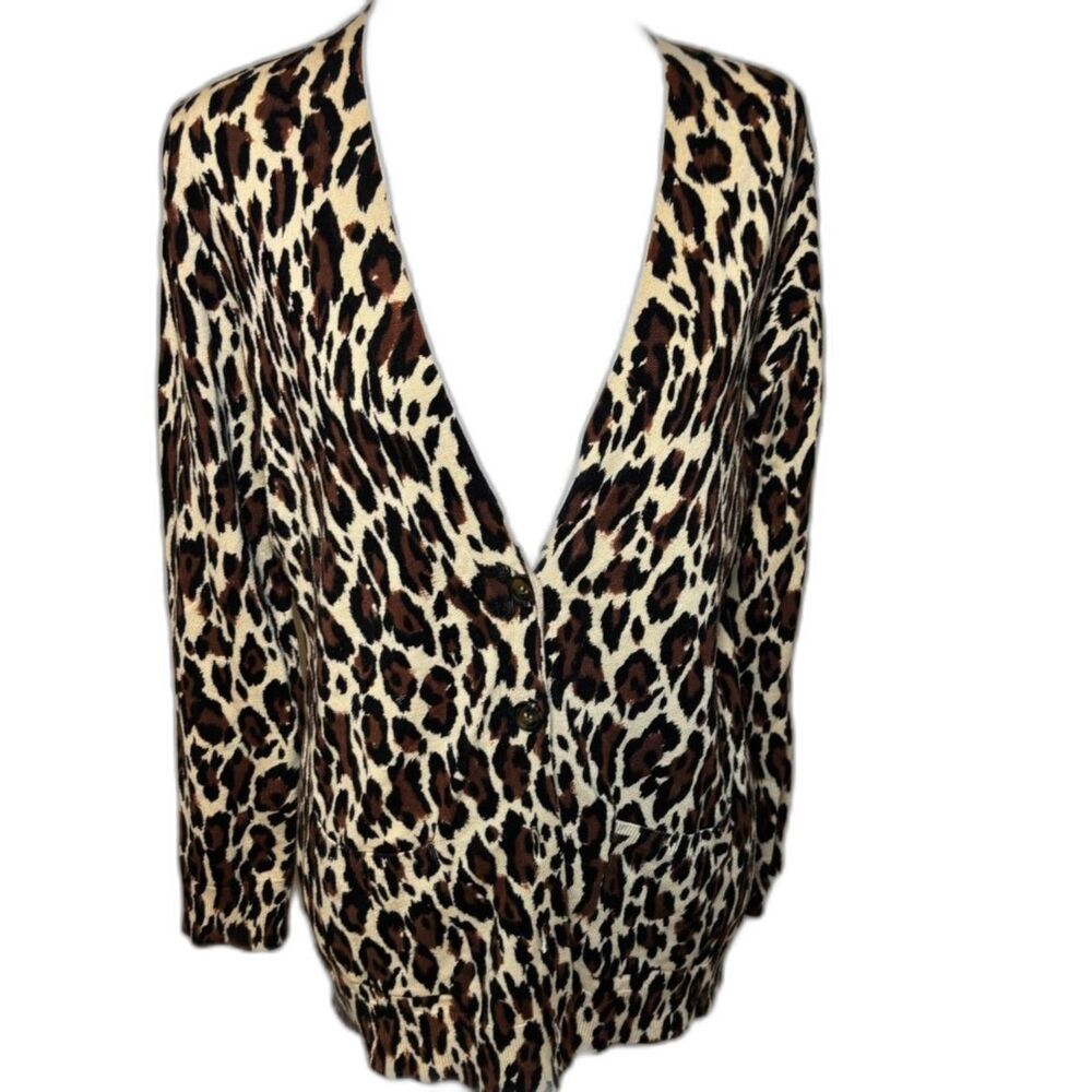 Grace Elements Leopard Print Open Front Cardigan … - image 2